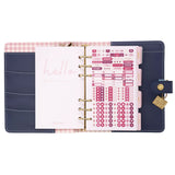 Personal Planner, Floral, 7.48 x 6.42, Blue/Pink/White/Yellow Cover, 12-Month, Undated (PUK9199CD) Each