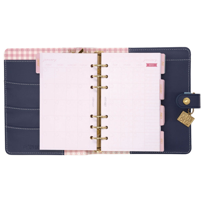 Personal Planner, Floral, 7.48 x 6.42, Blue/Pink/White/Yellow Cover, 12-Month, Undated (PUK9199CD) Each