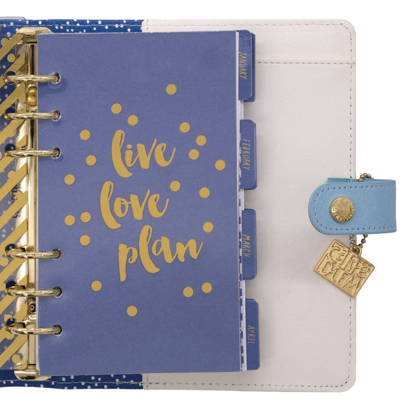 Personal Planner, Feathers, 7.48 x 6.42, Blue/Cream/Pink Cover, 12-Month, Undated (PUK9210CD) Each