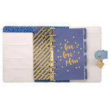 Personal Planner, Feathers, 7.48 x 6.42, Blue/Cream/Pink Cover, 12-Month, Undated (PUK9210CD) Each