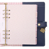 A5 Planner, Feathers, 10.24 x 9.25, Blue/Pink/White/Yellow Cover, 12-Month (PUK9198CD) Each