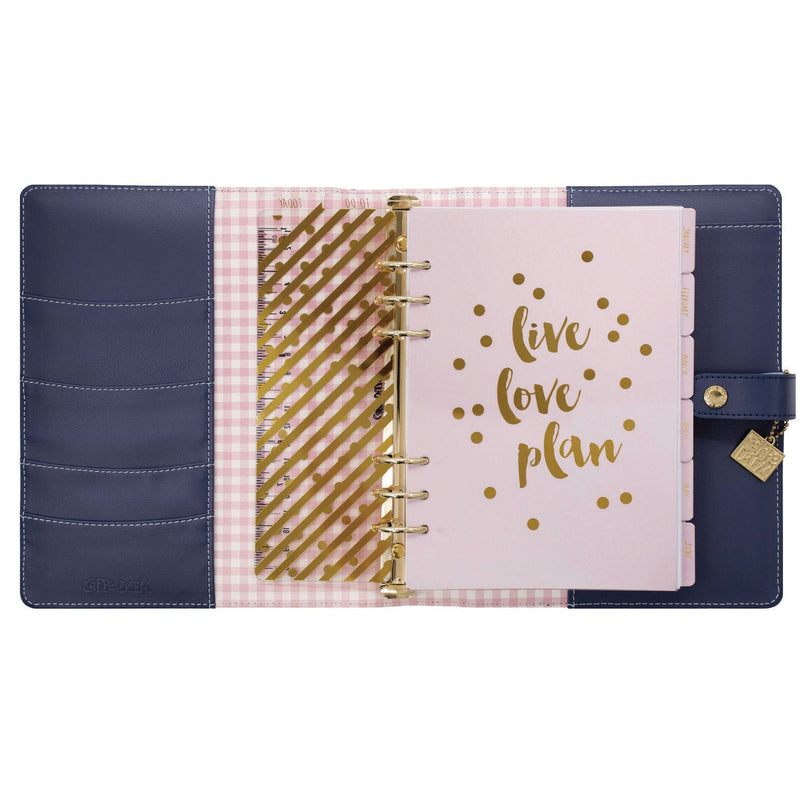 A5 Planner, Feathers, 10.24 x 9.25, Blue/Pink/White/Yellow Cover, 12-Month (PUK9198CD) Each