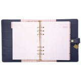 A5 Planner, Feathers, 10.24 x 9.25, Blue/Pink/White/Yellow Cover, 12-Month (PUK9198CD) Each