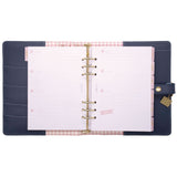 A5 Planner, Feathers, 10.24 x 9.25, Blue/Pink/White/Yellow Cover, 12-Month (PUK9198CD) Each