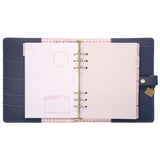 A5 Planner, Feathers, 10.24 x 9.25, Blue/Pink/White/Yellow Cover, 12-Month (PUK9198CD) Each