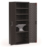 Suncast Commercial® Tall Storage Cabinet, Five Shelves: One Fixed, Four Adjustable, 30" x 20.25" x 72", Gray (SUABMCCPD7204) Each