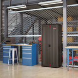 Suncast Commercial® Tall Storage Cabinet, Five Shelves: One Fixed, Four Adjustable, 30" x 20.25" x 72", Gray (SUABMCCPD7204) Each