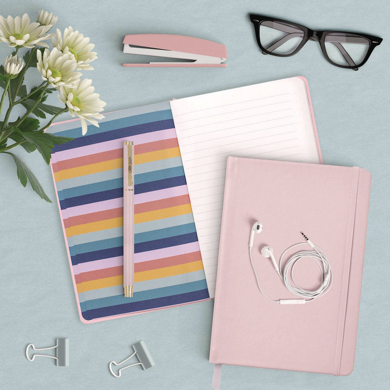 PUKKA PAD® Soft Cover Journal, Medium/College Rule, Pink Cover, (96) 8.3 x 5.2 Sheets, 3/Pack (PUK9370CD) Pack of 3
