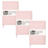 PUKKA PAD® Soft Cover Journal, Medium/College Rule, Pink/White Check Cover, (96) 8.3 x 5.2 Sheets, 3/Pack (PUK9371CD) Pack of 3