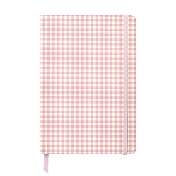 PUKKA PAD® Soft Cover Journal, Medium/College Rule, Pink/White Check Cover, (96) 8.3 x 5.2 Sheets, 3/Pack (PUK9371CD) Pack of 3