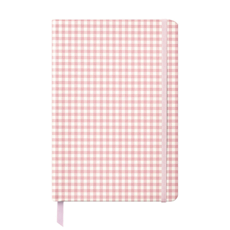 PUKKA PAD® Soft Cover Journal, Medium/College Rule, Pink/White Check Cover, (96) 8.3 x 5.2 Sheets, 3/Pack (PUK9371CD) Pack of 3