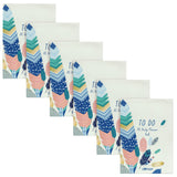 Daily Planner, Feathers, 8.27 x 5.83, Blue/Cream/Pink Cover, 2-Month, Undated, 6/Pack (PUK9218CD) Pack of 6
