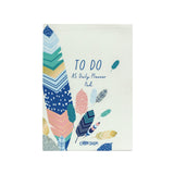 Daily Planner, Feathers, 8.27 x 5.83, Blue/Cream/Pink Cover, 2-Month, Undated, 6/Pack (PUK9218CD) Pack of 6