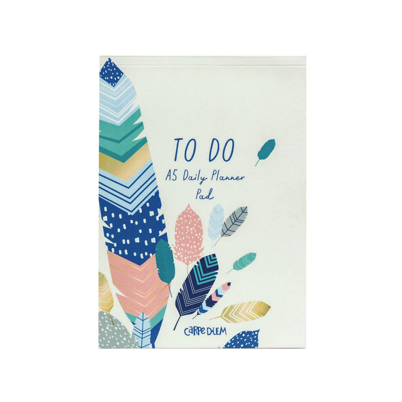 Daily Planner, Feathers, 8.27 x 5.83, Blue/Cream/Pink Cover, 2-Month, Undated, 6/Pack (PUK9218CD) Pack of 6