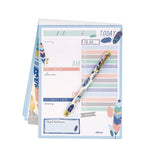 Daily Planner, Feathers, 8.27 x 5.83, Blue/Cream/Pink Cover, 2-Month, Undated, 6/Pack (PUK9218CD) Pack of 6