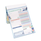 Daily Planner, Feathers, 8.27 x 5.83, Blue/Cream/Pink Cover, 2-Month, Undated, 6/Pack (PUK9218CD) Pack of 6