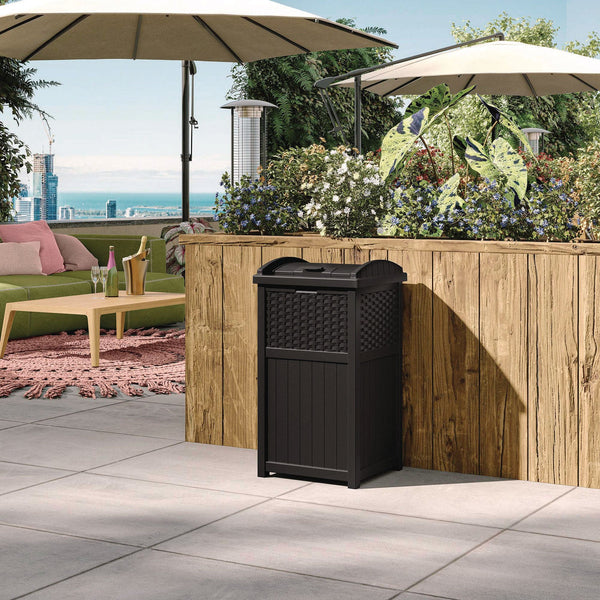 Suncast Commercial® 30 Gallon Trash Hideaway, Plastic, Black (SUAGHW1732BK) Each
