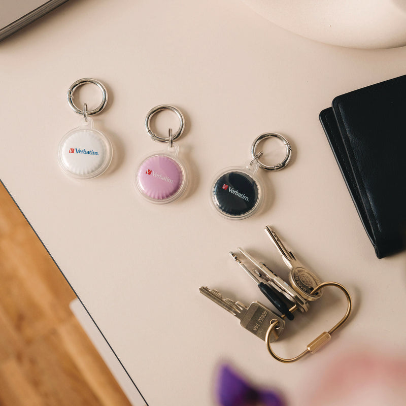 Verbatim® My Finder Bluetooth Coin Tracker for Apple iOS, Black/Purple/White, 3/Pack (VER32135) Pack of 3