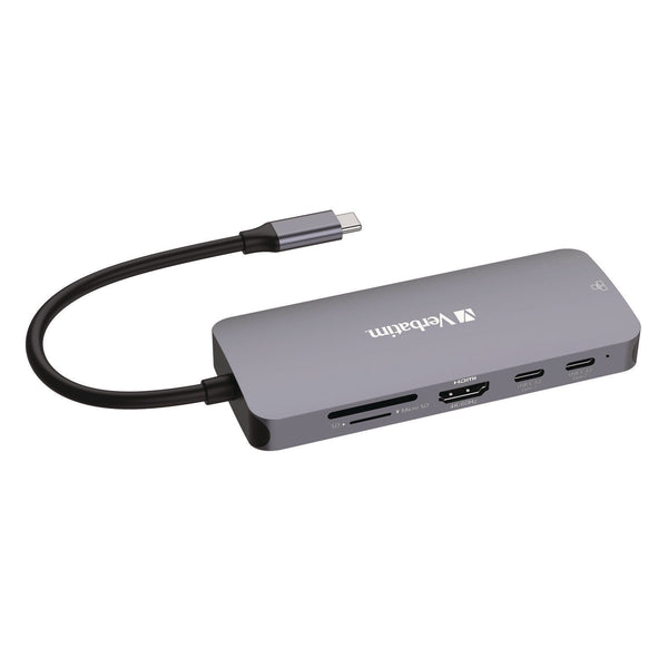 Verbatim® USB-C Pro Multiport Hub9 Port, Gray (VER32152) Each