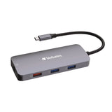 Verbatim® USB-C Pro Multiport Hub9 Port, Gray (VER32152) Each