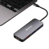 Verbatim® USB-C Pro Multiport Hub9 Port, Gray (VER32152) Each