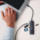 Verbatim® USB-C Pro Multiport Hub8 Port, Gray (VER32151) Each