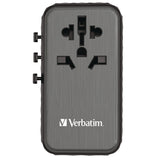 Verbatim® UTA-06 Gan III Universal Travel Adapter, (2) USB-A/(2) USB-C/Quick Charge 4+ (VER32121) Each