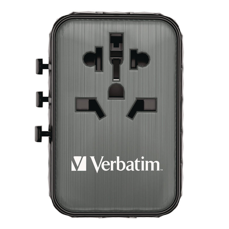 Verbatim® UTA-05 Gan III Universal Travel Adapter, (2) USB-A/(2) USB-C/Quick Charge 4+ (VER32120) Each