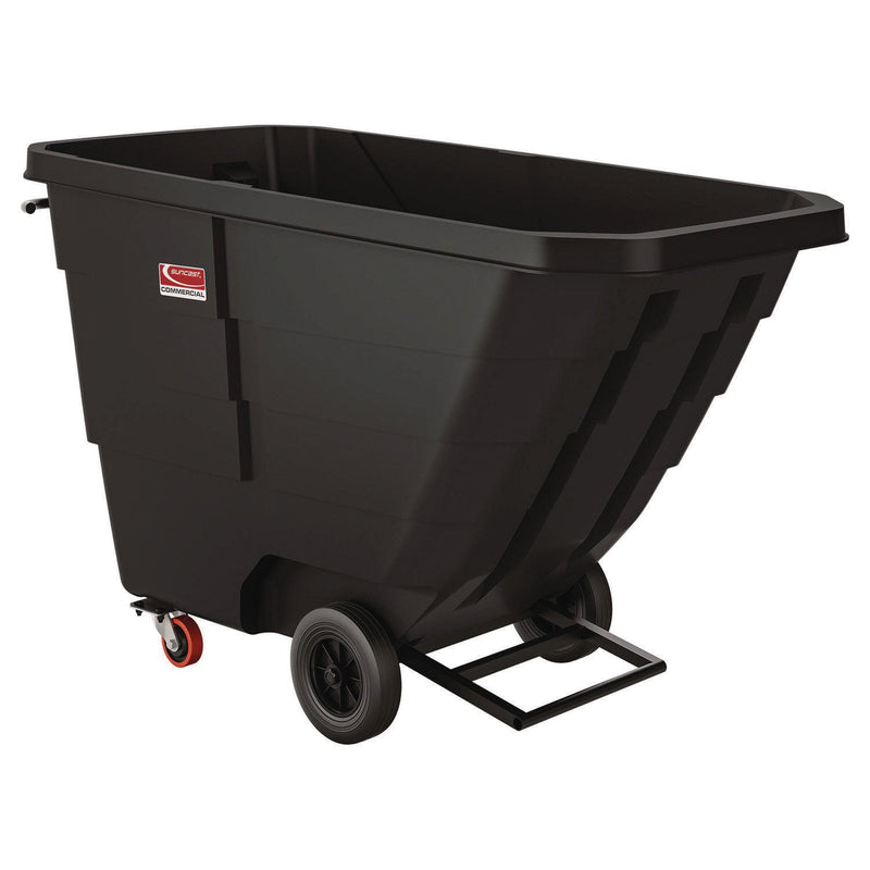 Suncast Commercial® Light Duty Tilt Truck, 1 cu yd, Plastic, Black/Red (SUARMTTCD1003F1) Each