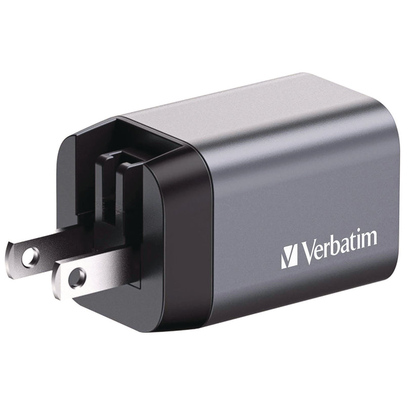 Verbatim® 35 W 2-Port GaN Wall Charger, Black/Gray (VER32200) Each