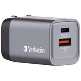 Verbatim® 35 W 2-Port GaN Wall Charger, Black/Gray (VER32200) Each