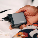 Verbatim® 140 W 4-Port GaN Wall Charger, Black/Gray (VER32203) Each