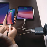 Verbatim® 140 W 4-Port GaN Wall Charger, Black/Gray (VER32203) Each