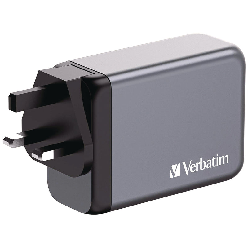 Verbatim® 240 W 4-Port GaN Wall Charger, Black/Gray (VER32205) Each