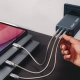 Verbatim® 240 W 4-Port GaN Wall Charger, Black/Gray (VER32205) Each