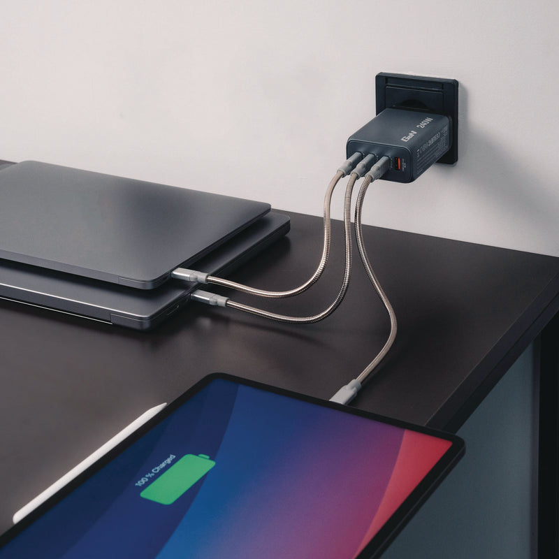 Verbatim® 240 W 4-Port GaN Wall Charger, Black/Gray (VER32205) Each