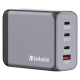 Verbatim® 200 W 4-Port GaN Wall Charger, Black/Gray (VER32204) Each