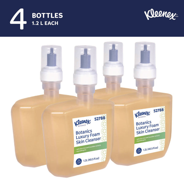 Kleenex® Botanics Luxury Foam Skin Cleanser, Fresh Scent, 1,200 mL Refill, 4/Carton (KCC52788) Case of 4