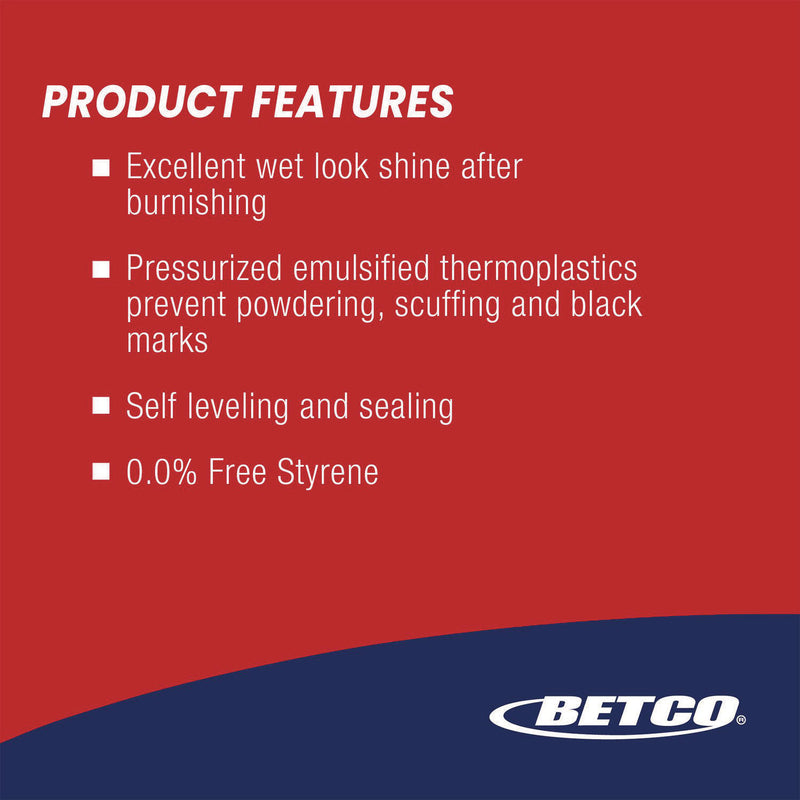 Betco Hi Tech Floor Finish, 1 gal Bottle, 4/Carton (BET6100400) Case of 4