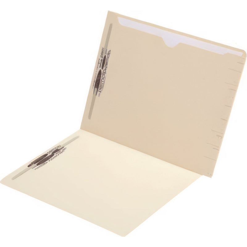 Medical Arts Press® Confidential End-Tab Folder with Full Back Pocket, 2 Fasteners, Letter Size, Manila Exterior, 50/Box (MAQ31315) Box of 50