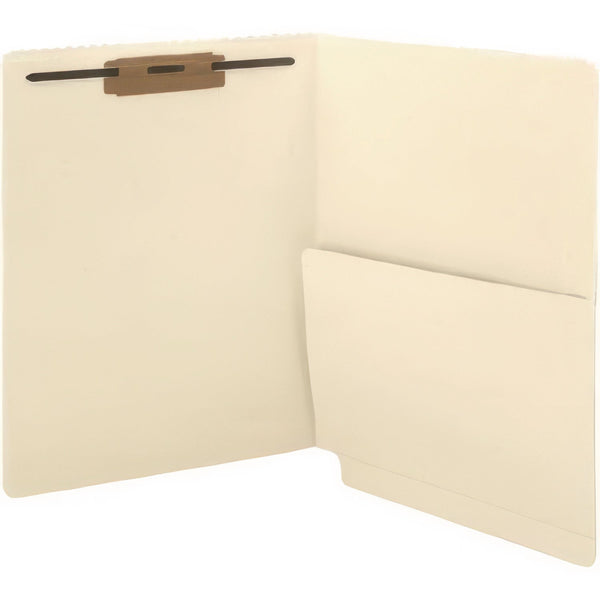 Medical Arts Press® Confidential End-Tab Folders with Single Pocket, 1 Fastener, Letter Size, Manila Exterior, 50/Box (MAQ31525Q) Box of 50