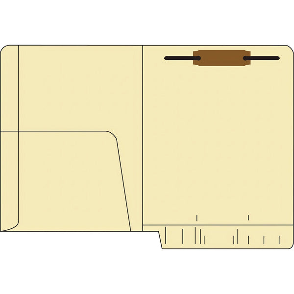 Medical Arts Press® End Tab Pocket Folder, 2" Expansion, 1 Fastener, Letter Size, Manila Exterior, 50/Box (MAQ50651) Box of 50