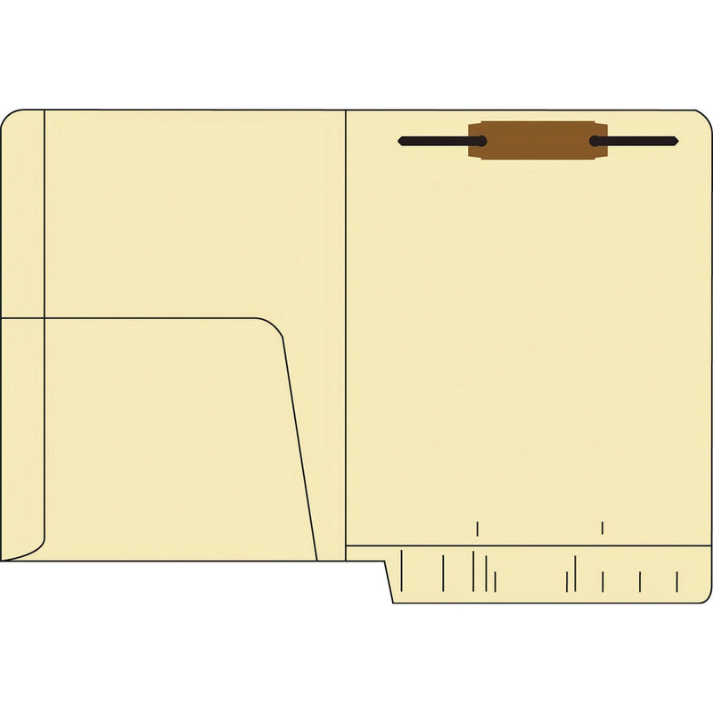 Medical Arts Press® End Tab Pocket Folder, 2" Expansion, 1 Fastener, Letter Size, Manila Exterior, 50/Box (MAQ50651) Box of 50