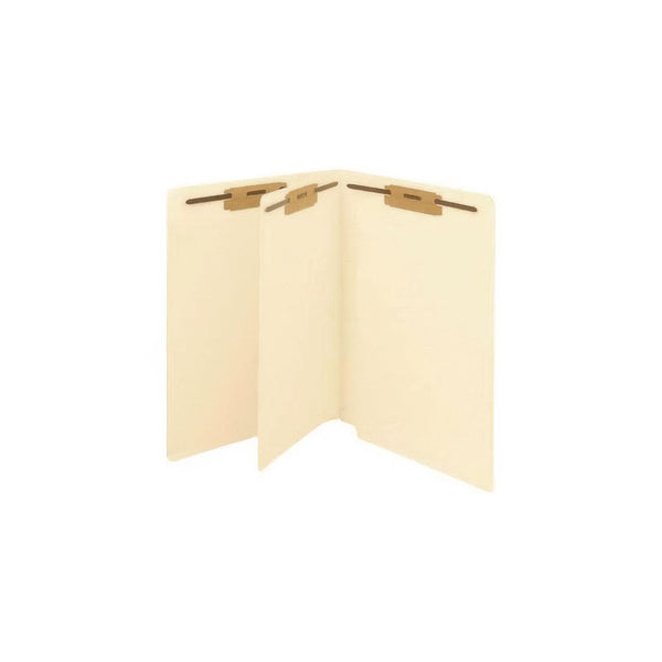 Medical Arts Press® Reinforced End Tab File Folder, 0.75" Expansion, 1 Divider, 4 Fasteners, Letter Size, Manila Exterior, 200/Box (MAQ52353B) Box of 200
