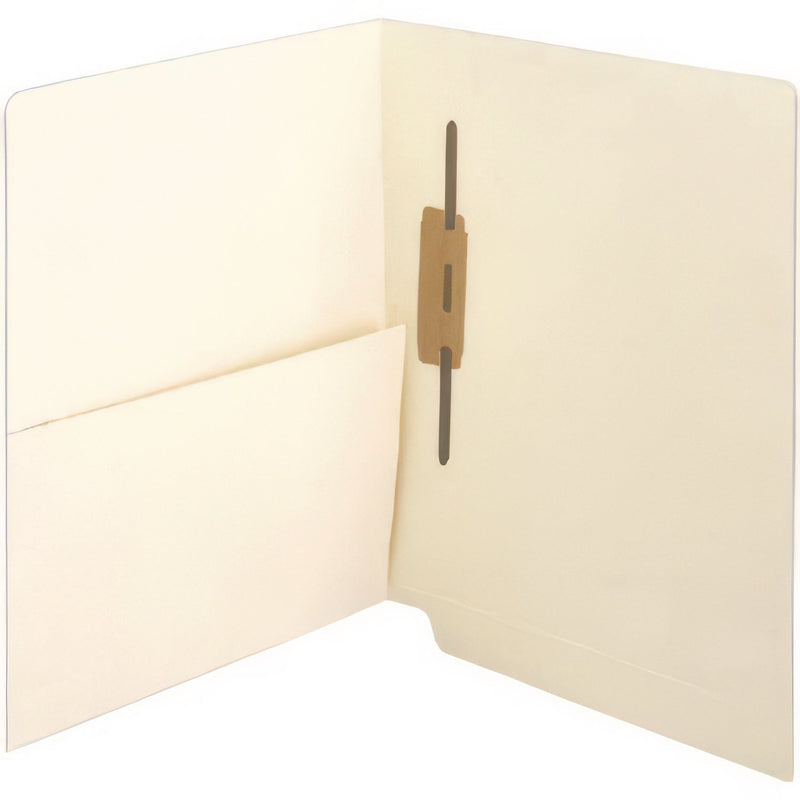 Medical Arts Press® End Tab Fastener Pocket Folder, 1 Horizontal Fastener, Letter Size, Manila Exterior, 50/Box (MAQ52408) Box of 50