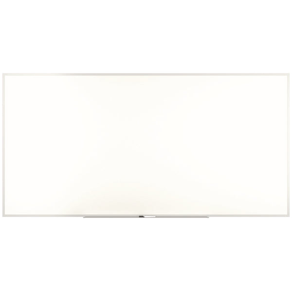 TRU RED™ Melamine Dry Erase Board, 96" x 48", White Surface, Gray/Natural Aluminum Frame (TUDTR59351) Each