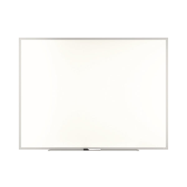 TRU RED™ Melamine Dry Erase Board, 48" x 36", White Surface, Gray/Natural Aluminum Frame (TUDTR59354) Each