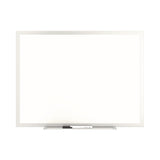 Melamine Dry Erase Board, 24" x 18", White Surface, Gray/Natural Aluminum Frame (TUDTR59356) Each