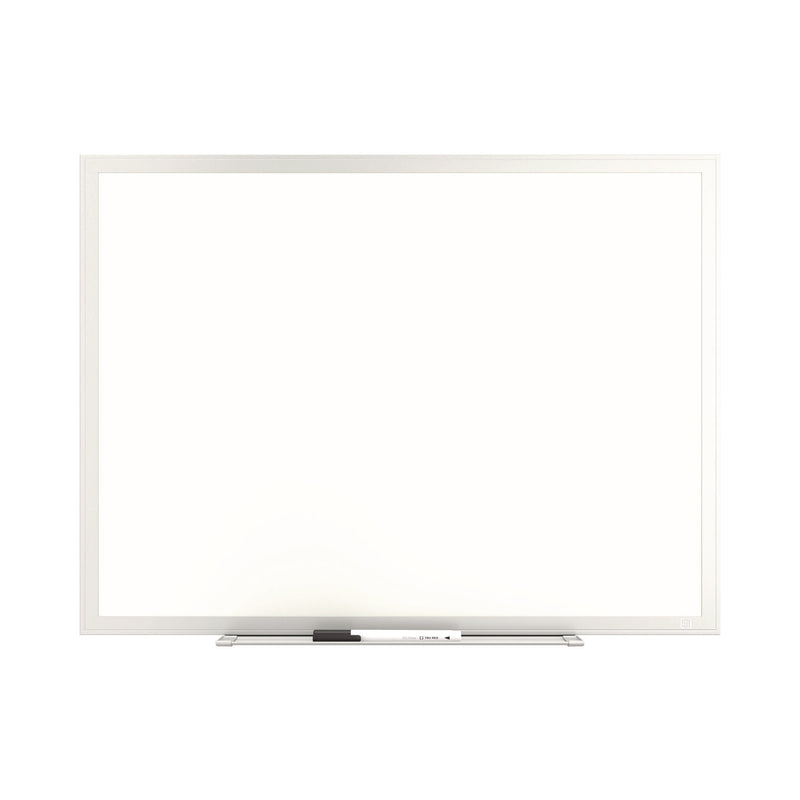 Melamine Dry Erase Board, 24" x 18", White Surface, Gray/Natural Aluminum Frame (TUDTR59356) Each