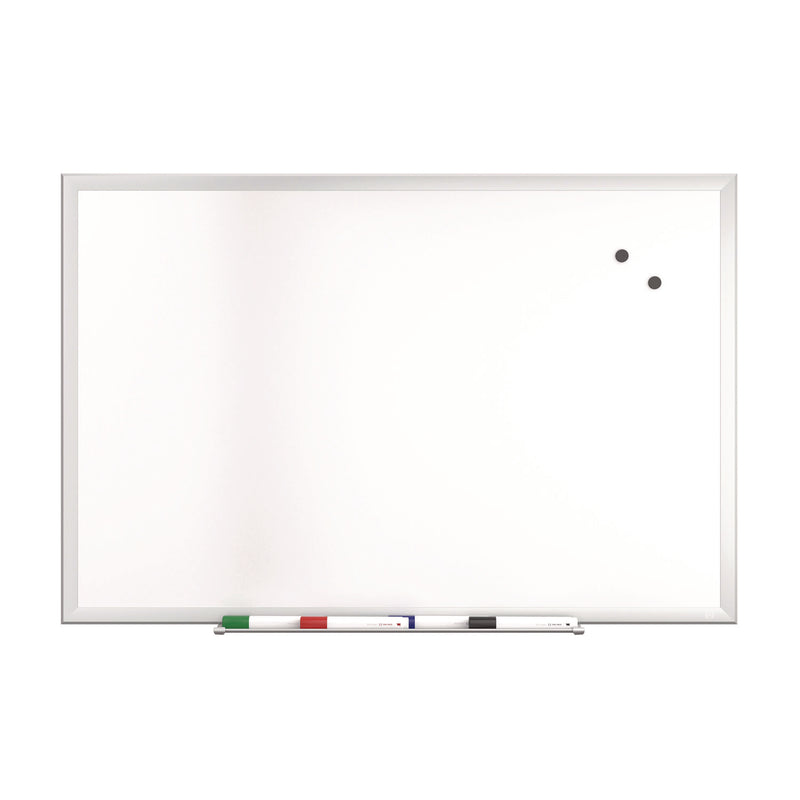 TRU RED™ Magnetic Steel Dry Erase Board, 24" x 36", White Surface, Gray/Natural Aluminum Frame (TUDTR61169) Each